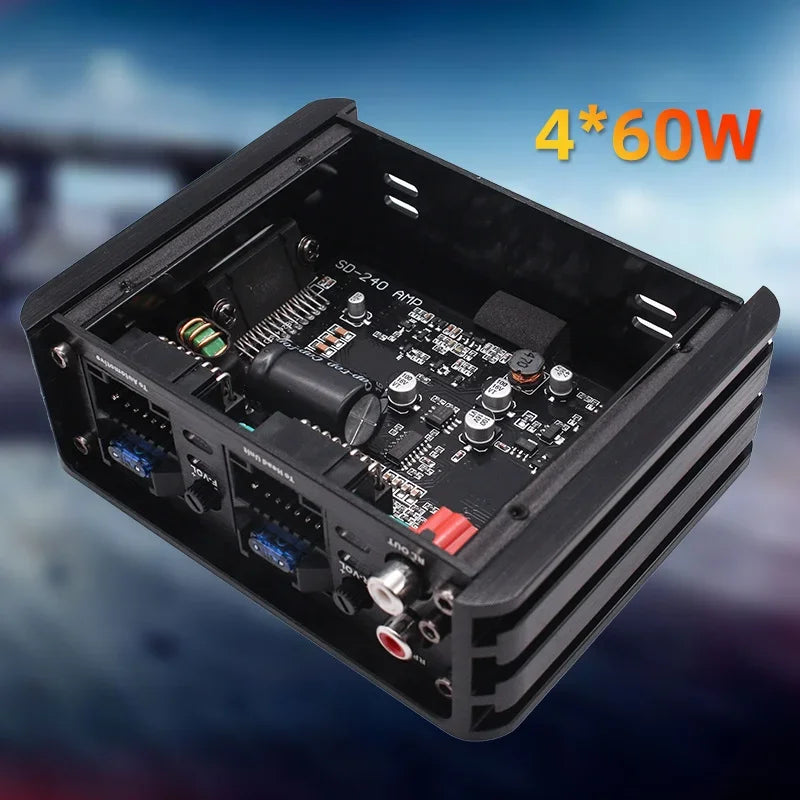 Wzmacniacz samochodowy 4*60w dsp | bezstratny dźwięk dla ekranów android