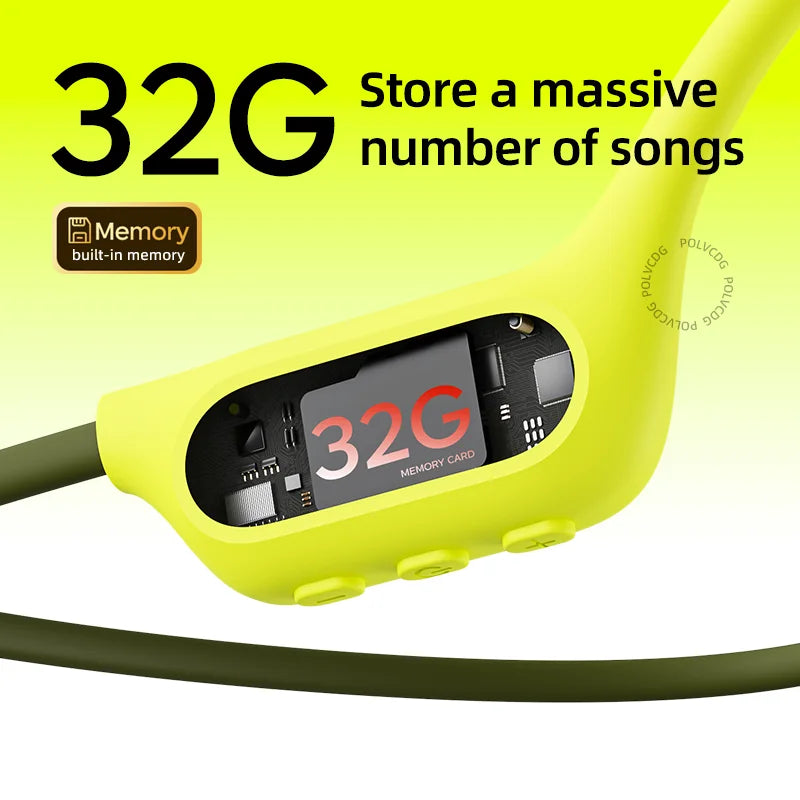 Słuchawki kostne polvcdg x9 - 32gb ipx8 wodoodporne