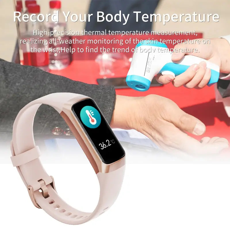 Zegarek smartwatch lige amoled - monitor tętna i aktywności fizycznej
