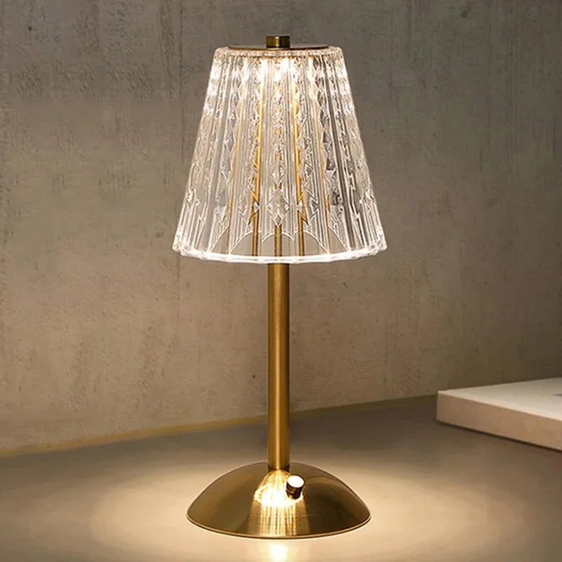 Lampa stołowa led dbf bezprzewodowa, dotykowa z regulacją jasności