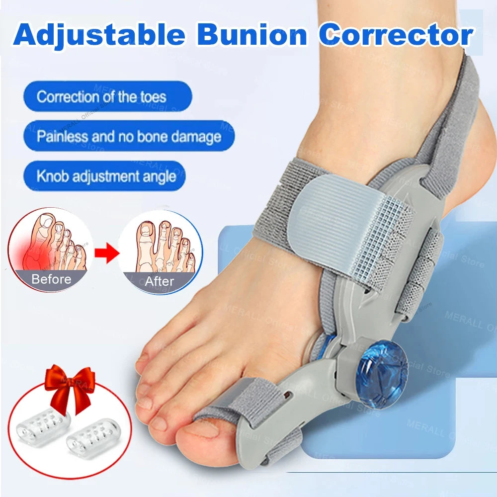 MERALL Adjustable Bunion Corrector | Hallux Valgus Relief & Toe Separator