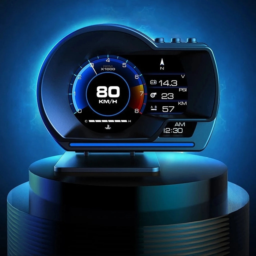 Wyświetlacz head-up obd2+gps: inteligentny prędkościomierz, obrotomierz i ostrzeżenia dla samochodu i ciężarówki