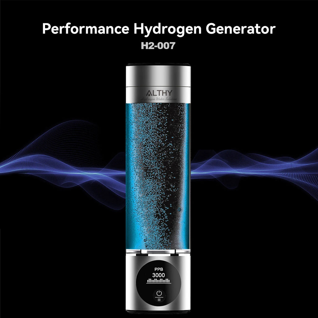 Butelka generatora wody wodorowej althy | dupont spe+pem h2 inhalacja