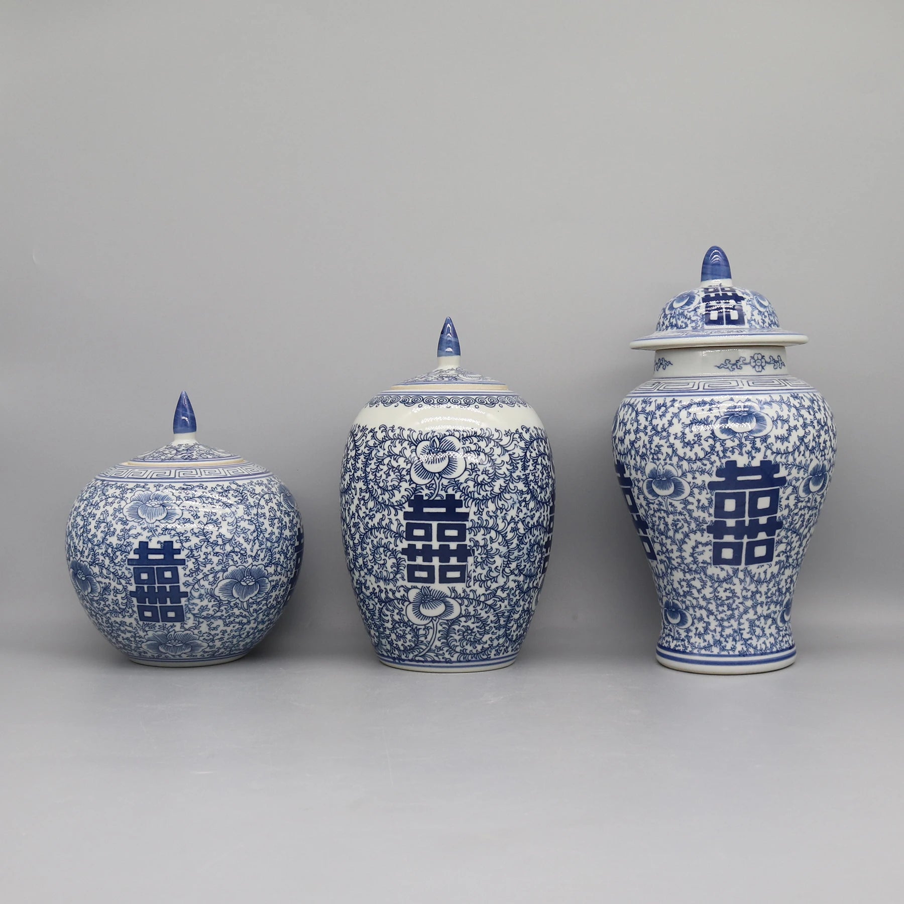 Elegant Blue & White Ceramic Jar & Vase - Home Decor