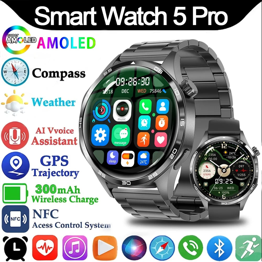 Vabena Smart Watch 5 Pro | GPS, NFC, AMOLED, Bluetooth Call