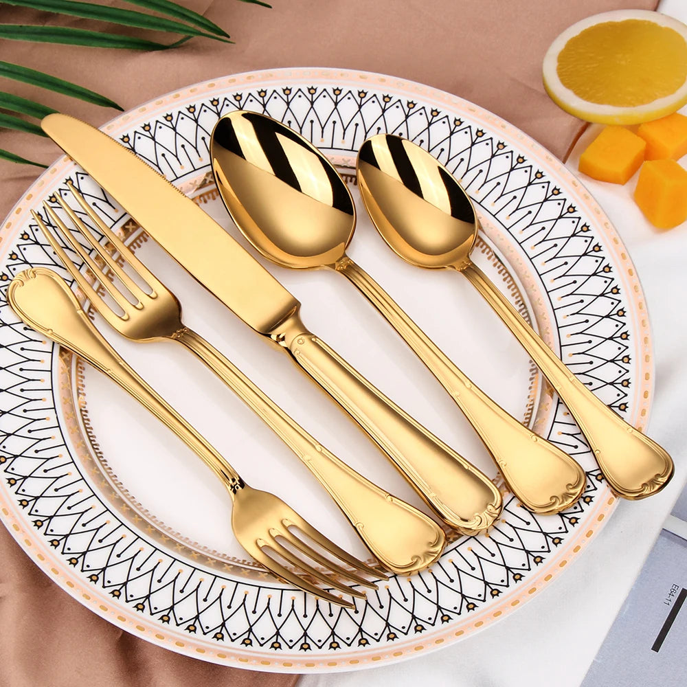 Vabena Premium 24-Pc 18/10 Stainless Steel Flatware Set for 6