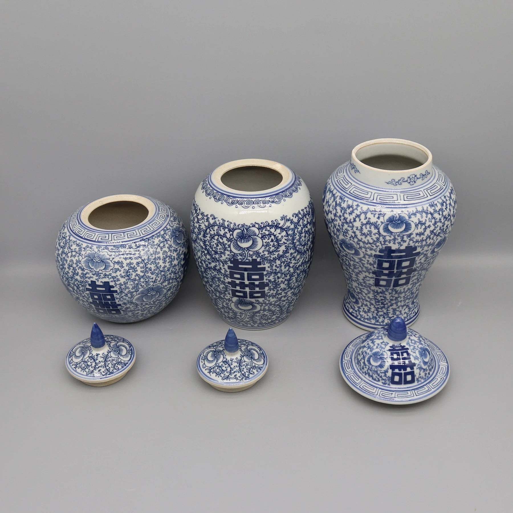 Elegant Blue & White Ceramic Jar & Vase - Home Decor