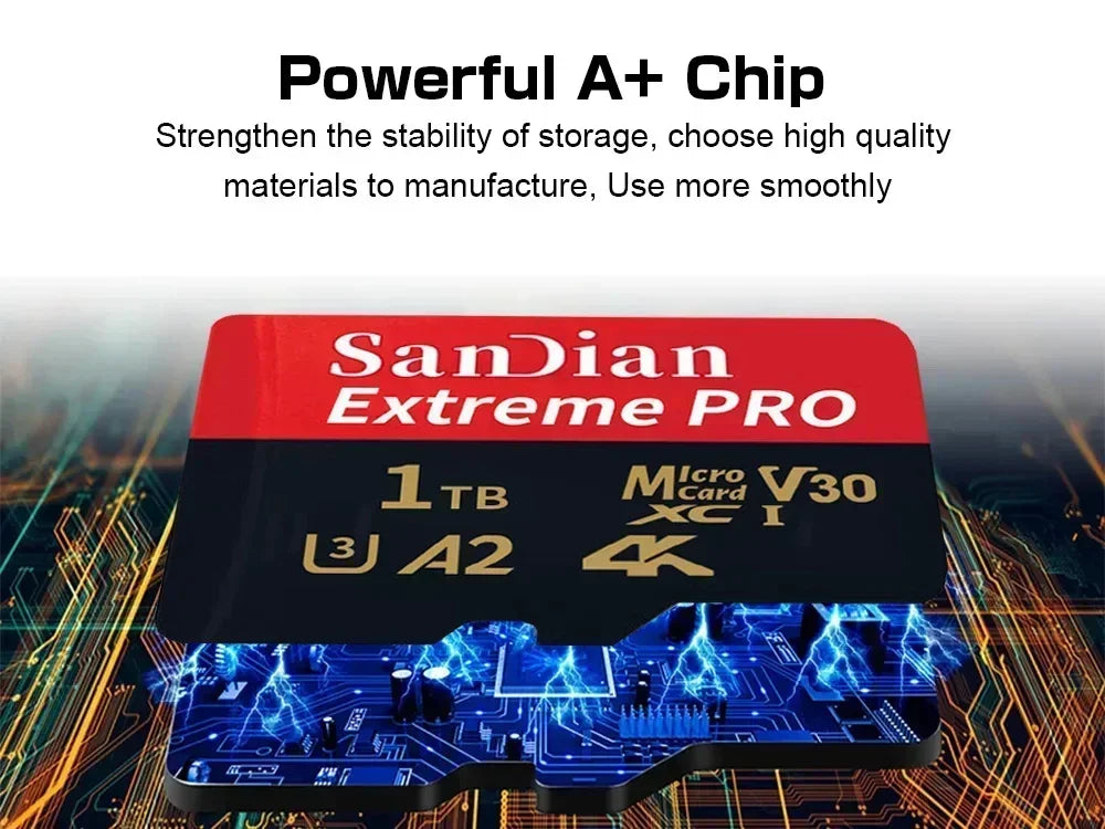 High-Speed Micro SD Card U3 V30 for 4K UHD Video & Apps | 128GB-512GB