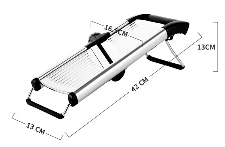 LMETJMA Adjustable Mandoline Slicer - Stainless Steel Vegetable Chopper & Cutter
