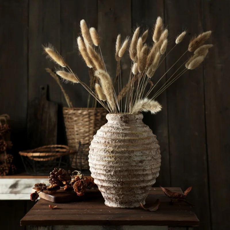 Retro Clay Pottery Vase | Vintage Handmade Home Decor