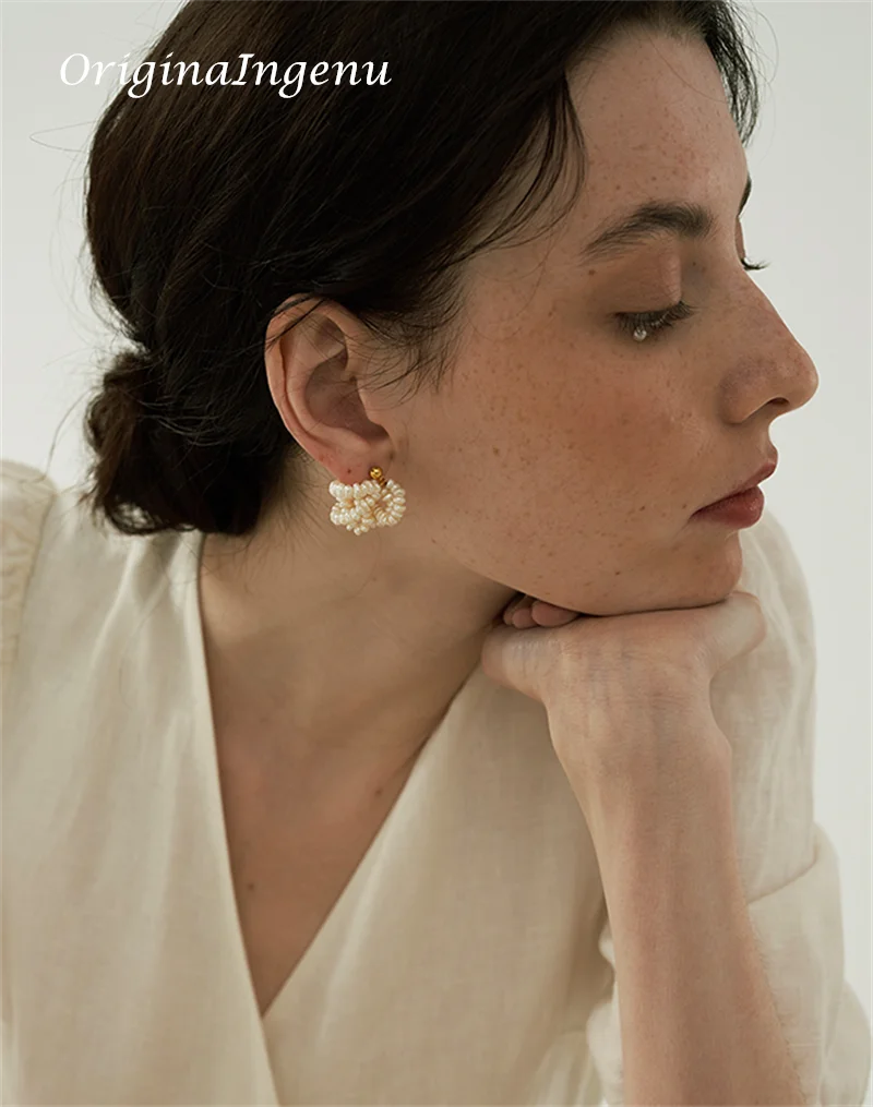 Elegant Freshwater Seed Pearl Earrings - 14K Gold Filled Jewelry