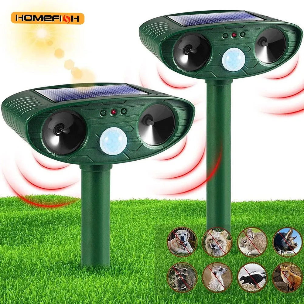 Solar Ultrasonic Animal Repeller | Garden & Yard Pest Control