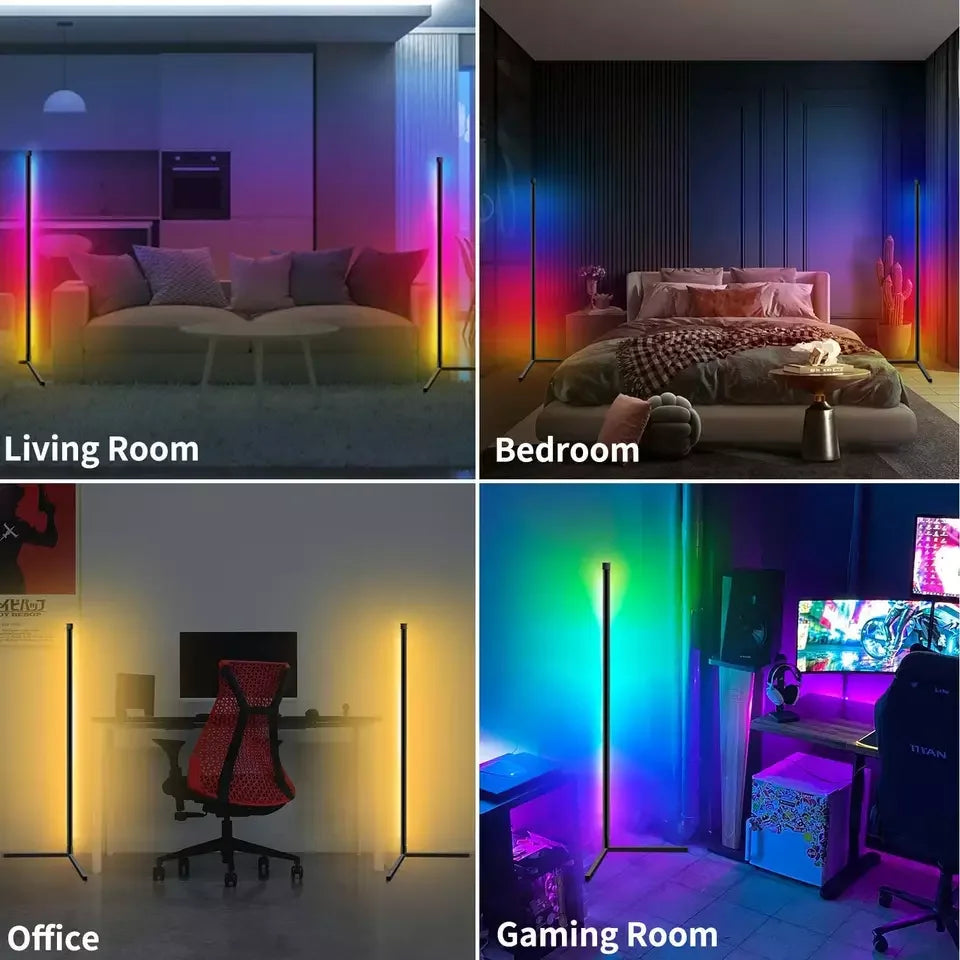 Inteligentna lampa podłogowa narożna rgb vabena – synchronizacja muzyki i sterowanie aplikacją