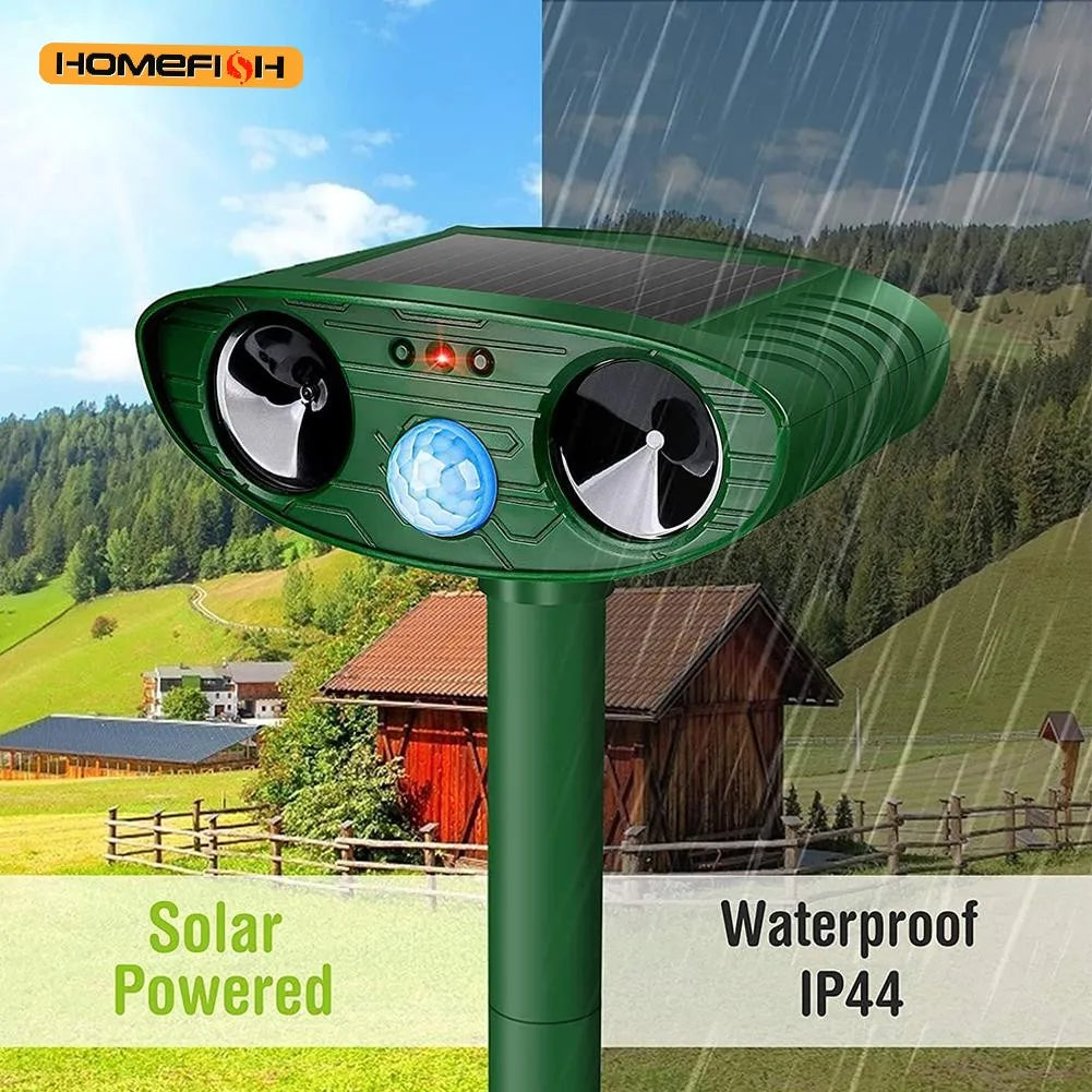 Solar Ultrasonic Animal Repeller | Garden & Yard Pest Control