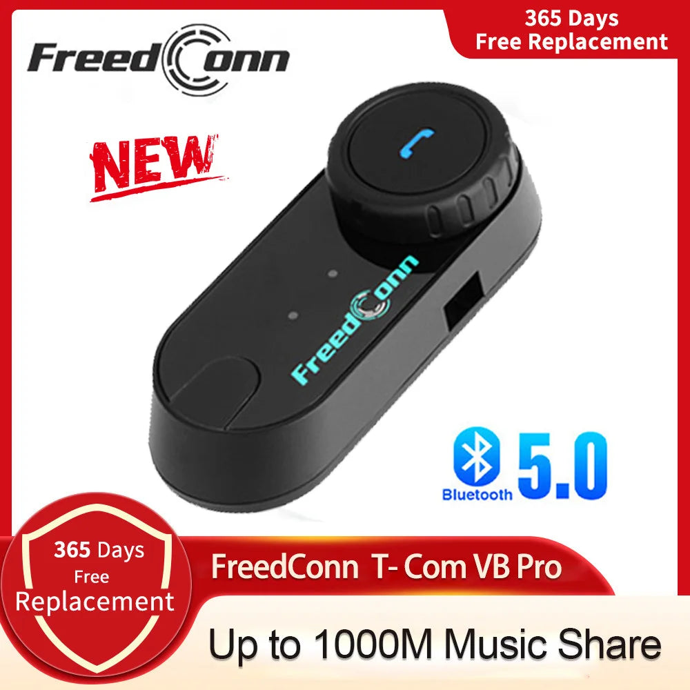 Freedconn t-com vb motocyklowy interkom bluetooth | zestaw słuchawkowy dla 6 motocyklistów i radio fm