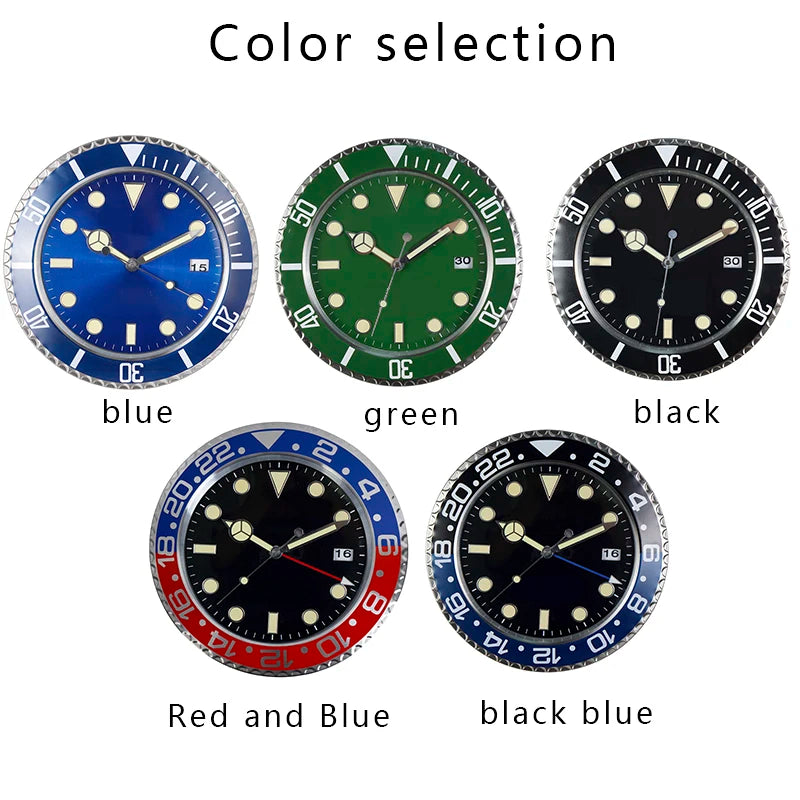 Luxury Modern Metal Wall Clock with Digital Luminescence
