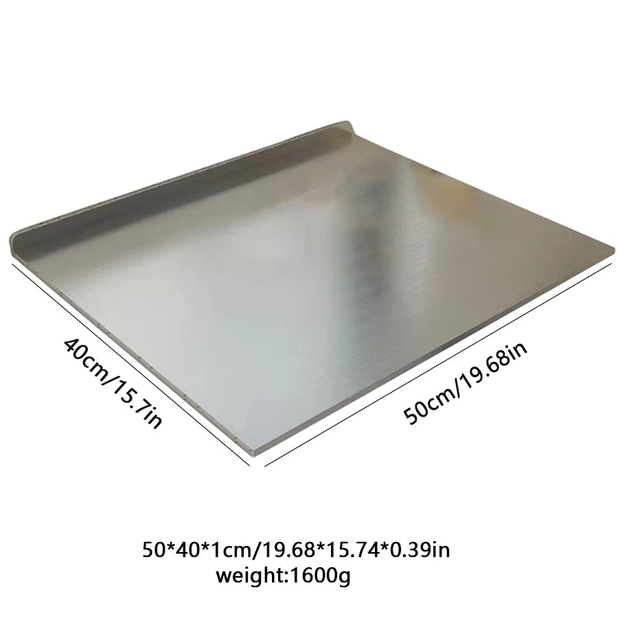 L-Shaped Stainless Steel Chopping Board - Large, Double-Sided Kitchen Tool