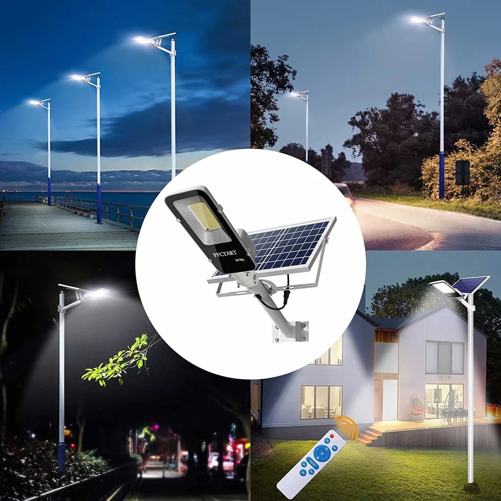 Latarnia uliczna solarna 200w - zewnętrzna, wodoodporna, automatyczna