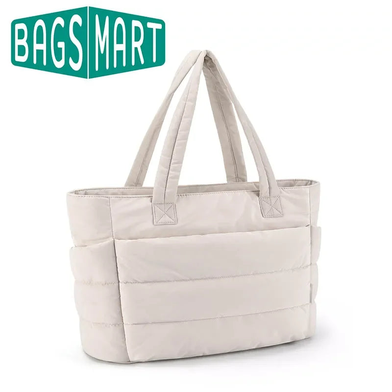 Bagsmart damska torba typu tote o dużej pojemności - uniwersalna na dojazdy i do pracy