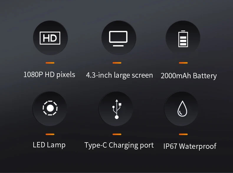 Samochodowa kamera inspekcyjna z podwójnym obiektywem 1080p