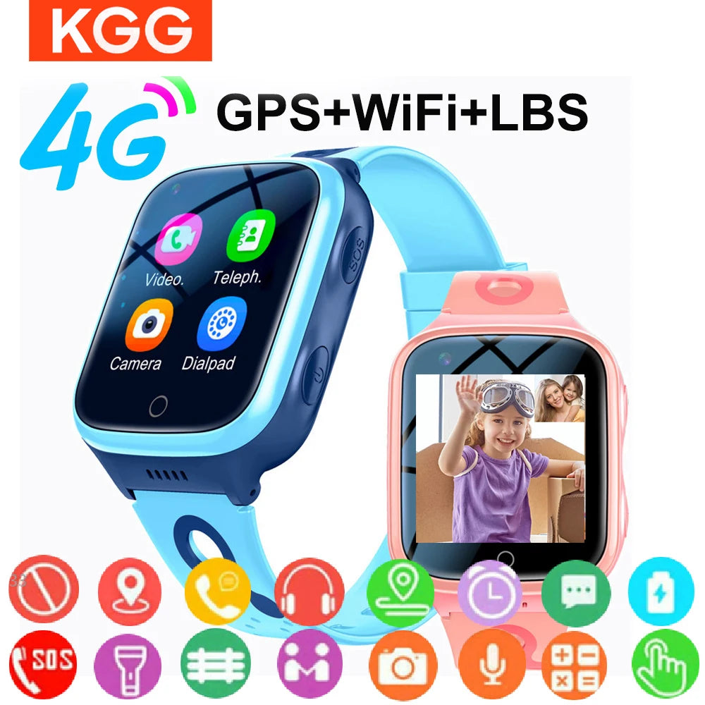 Zegarek smartwatch kgg 4g dla dzieci | gps, rozmowy wideo i sos