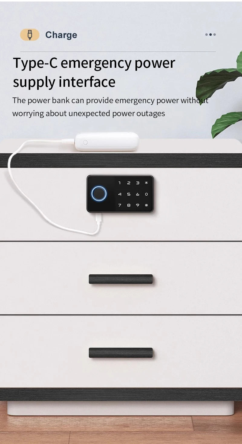 Invisible Biometric Drawer Lock - Smart Bluetooth & IC Card Security