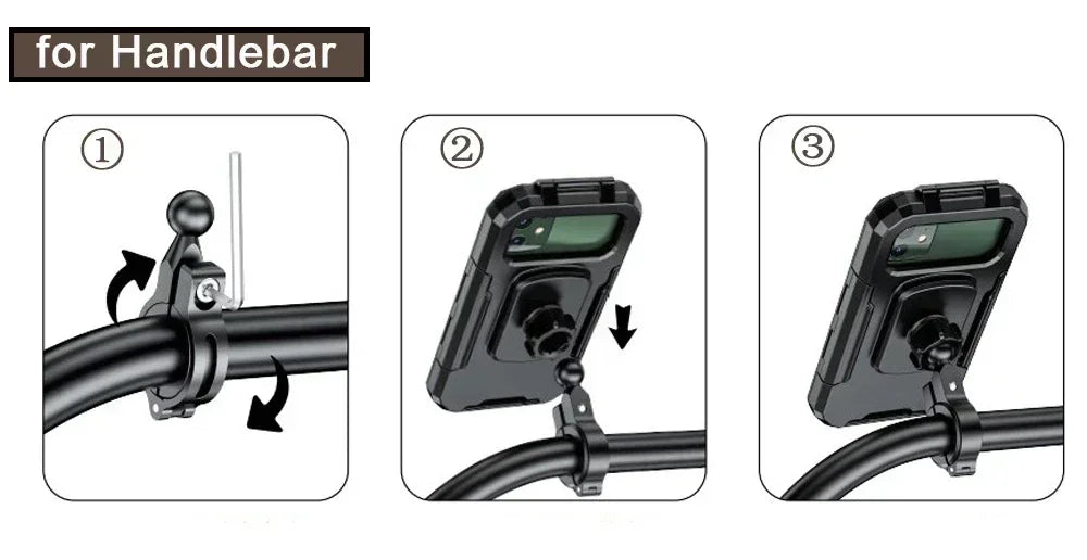 Uchwyt na telefon z ładowarką bezprzewodową do motocykla - szybkie ładowanie qc 3.0