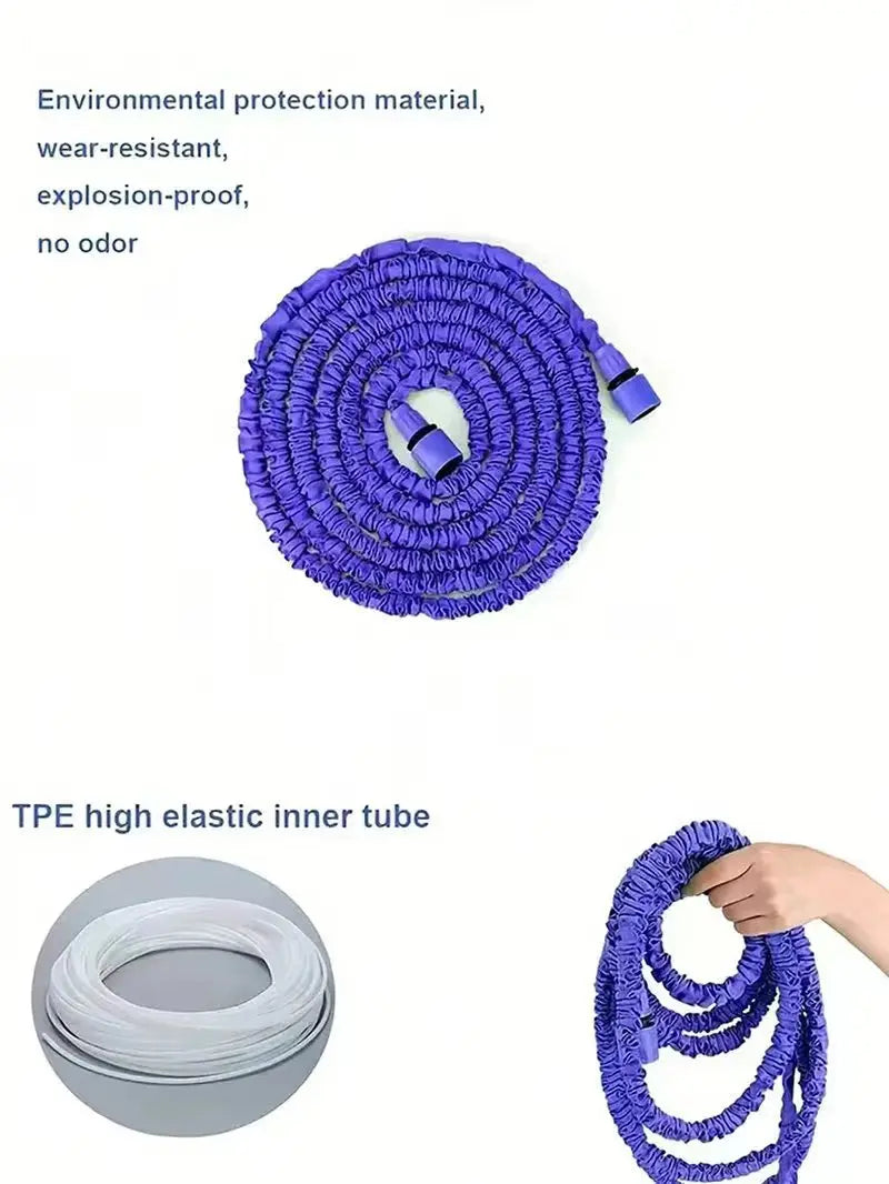 Vabena Expandable Garden Hose 25-200FT - Lightweight, Durable & Kink-Free with 7-Way Spray Nozzle