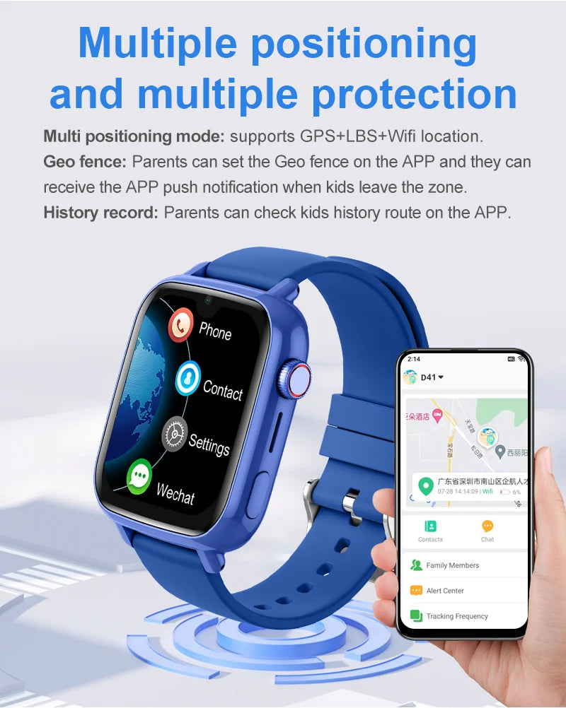 Dziecięcy smartwatch 4g z gps, wideorozmowami i sos | telefon zegarek dla dzieci