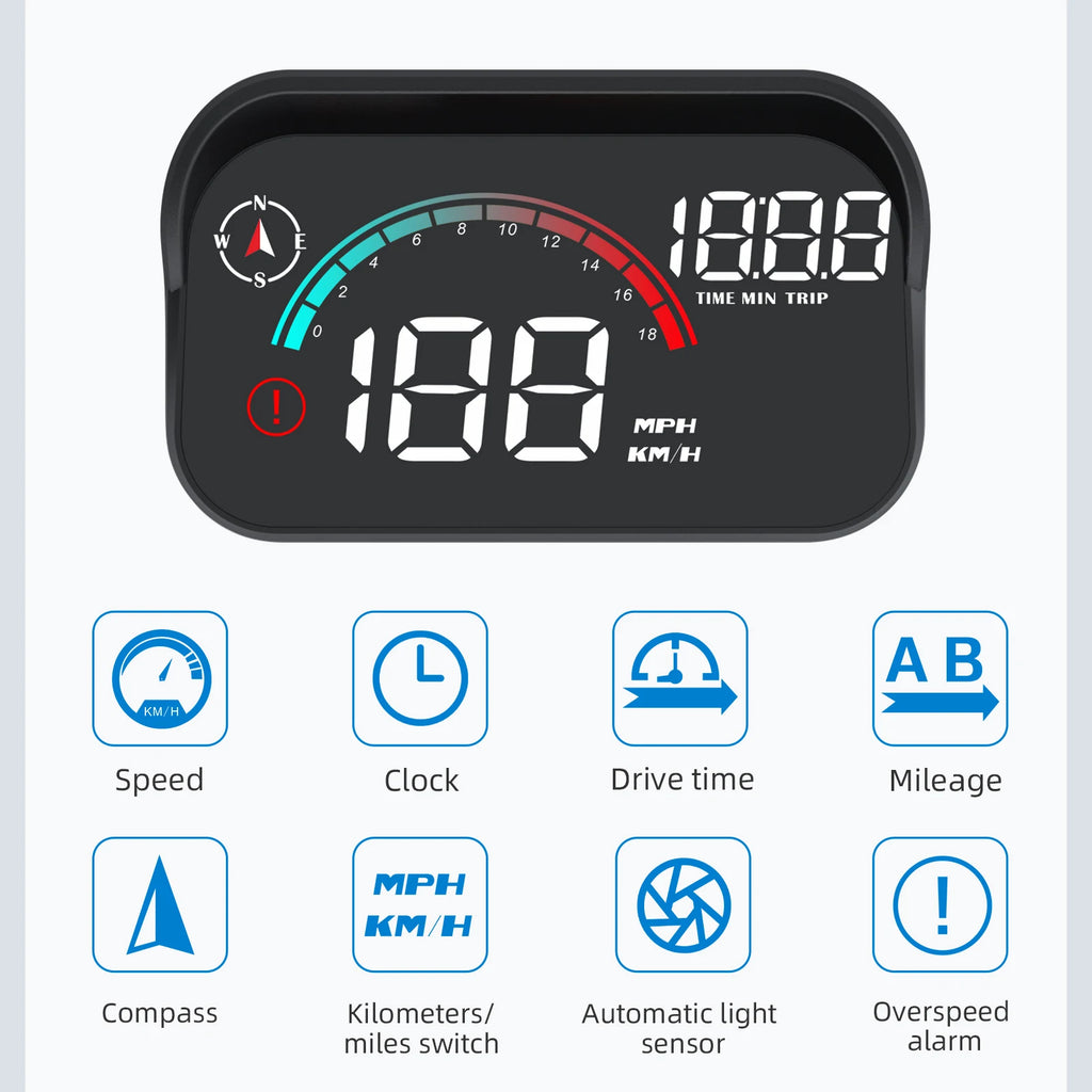 M22 Car HUD Head Up Display | Universal GPS Speedometer Projector