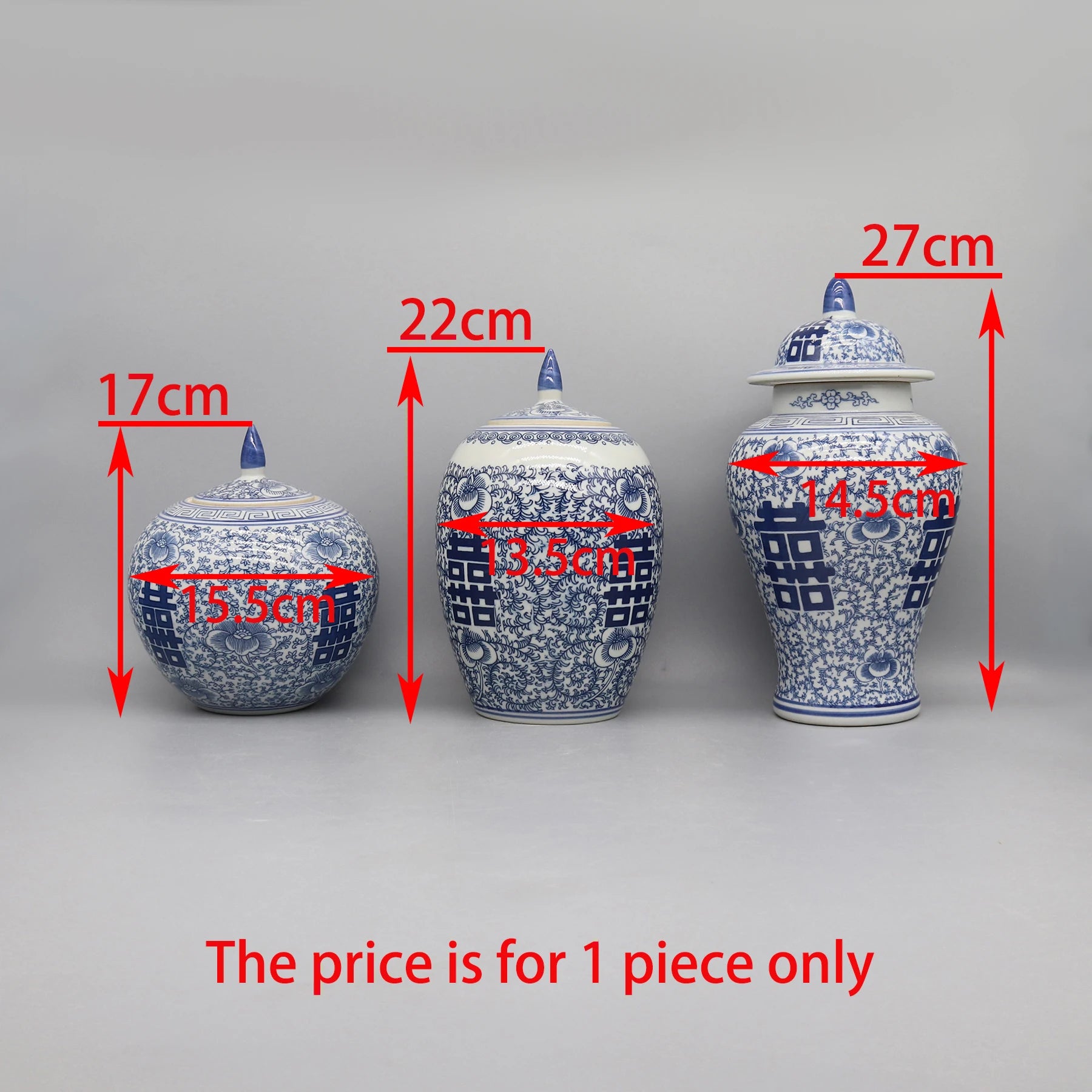 Elegant Blue & White Ceramic Jar & Vase - Home Decor