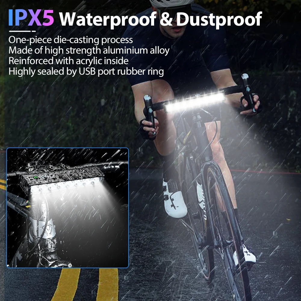 Lampa rowerowa newboler 10000 lumenów - ładowana usb do mtb i szosy