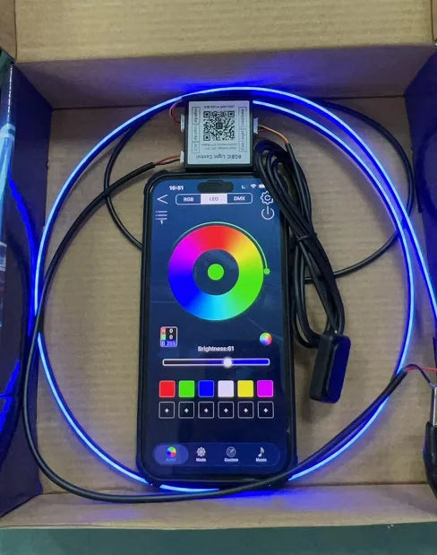 Zestaw ambientowego oświetlenia samochodowego led rgb 14/18 w 1