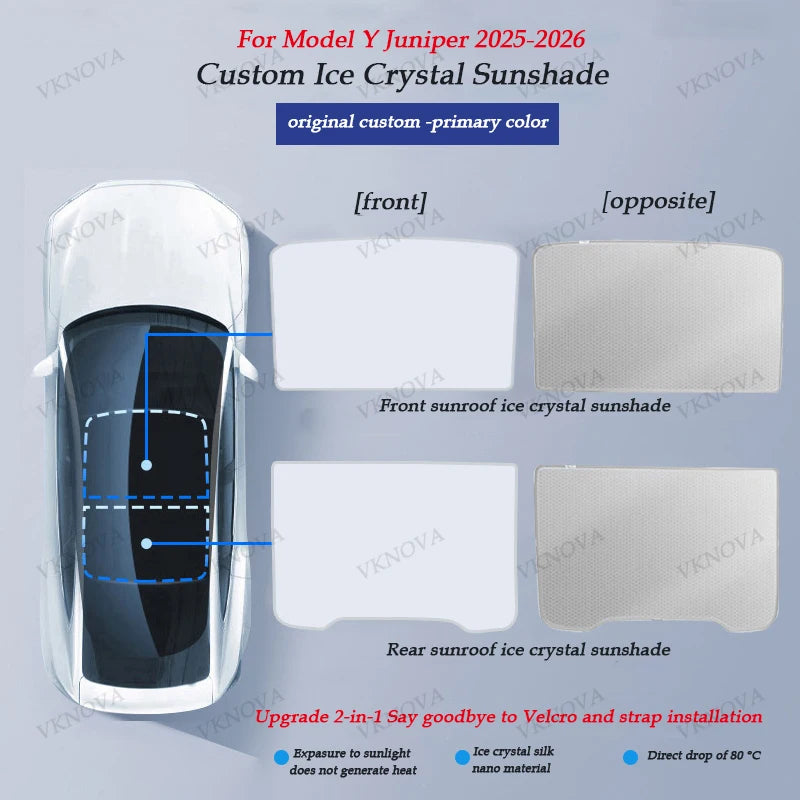 Osłona przeciwsłoneczna dachu tesla model 3 y highland juniper 2025 – ochrona uv