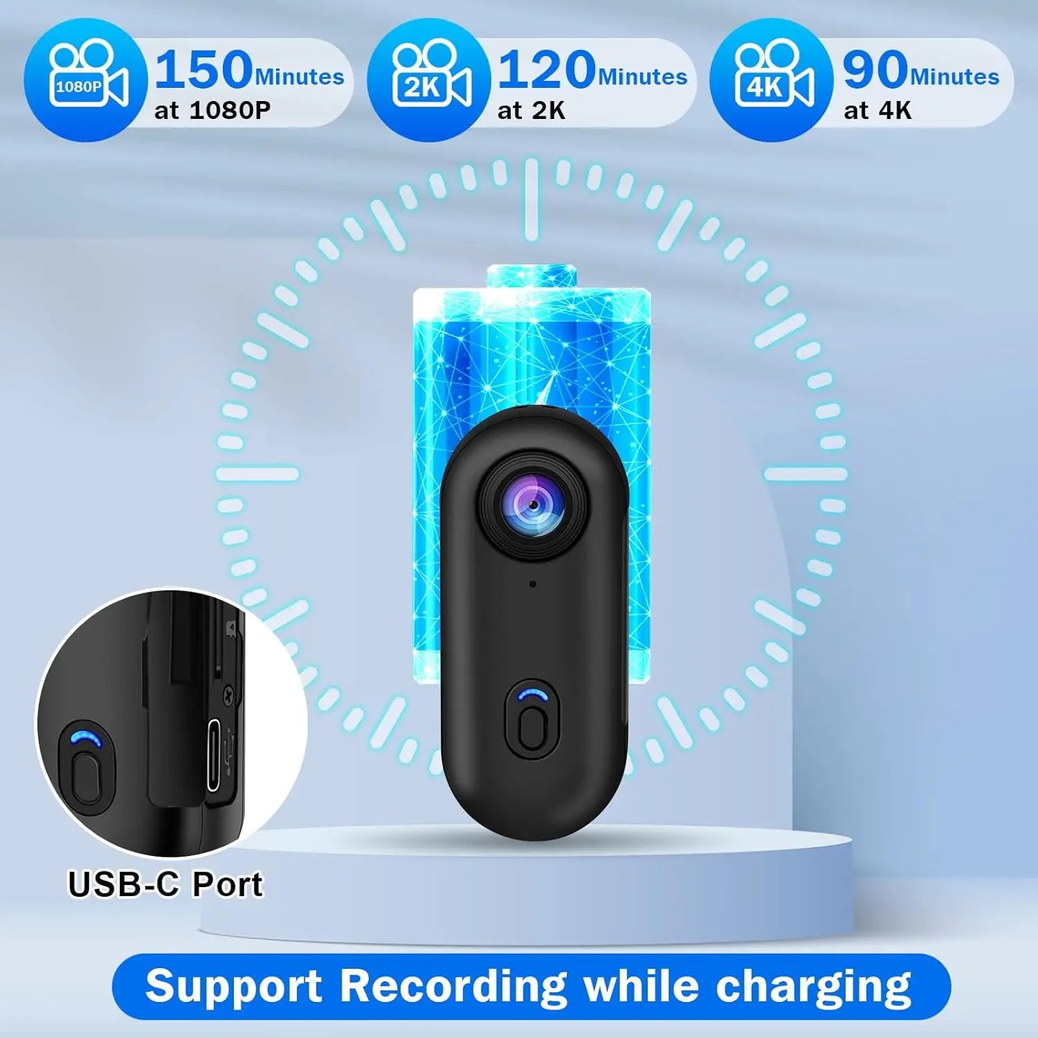 Kamera sportowa 4k mini wifi magnetyczna pov wodoodporna do vlogowania