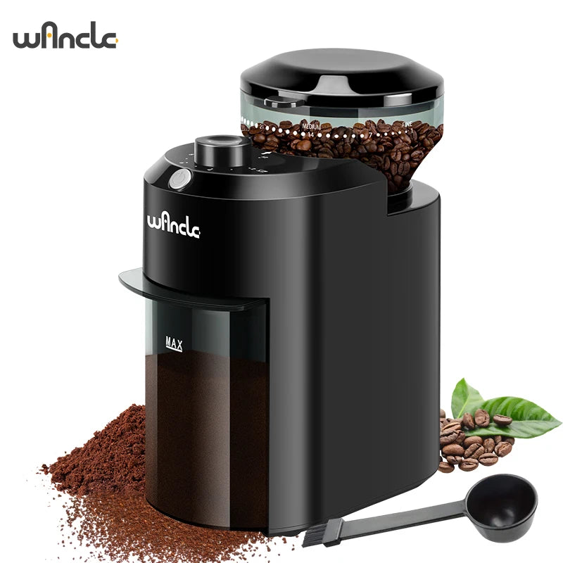 Wancle Electric Burr Coffee Grinder | Adjustable Conical Mill
