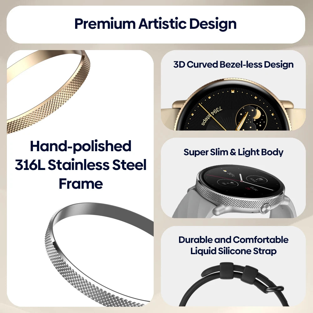 Zeblaze gtr 3 pro: smartwatch z połączeniami głosowymi, wyświetlaczem amoled i ramą ze stali 316l