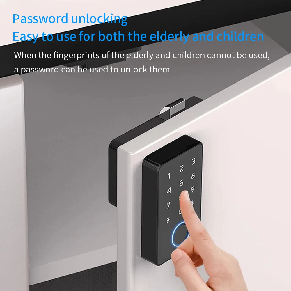 Invisible Biometric Drawer Lock - Smart Bluetooth & IC Card Security