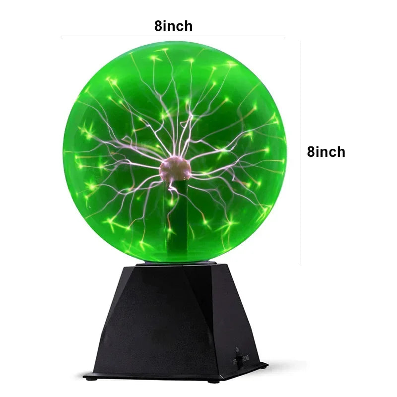 Lampa plazmowa 8 cali kontrolowana dźwiękiem - dotykowa lampka nocna led