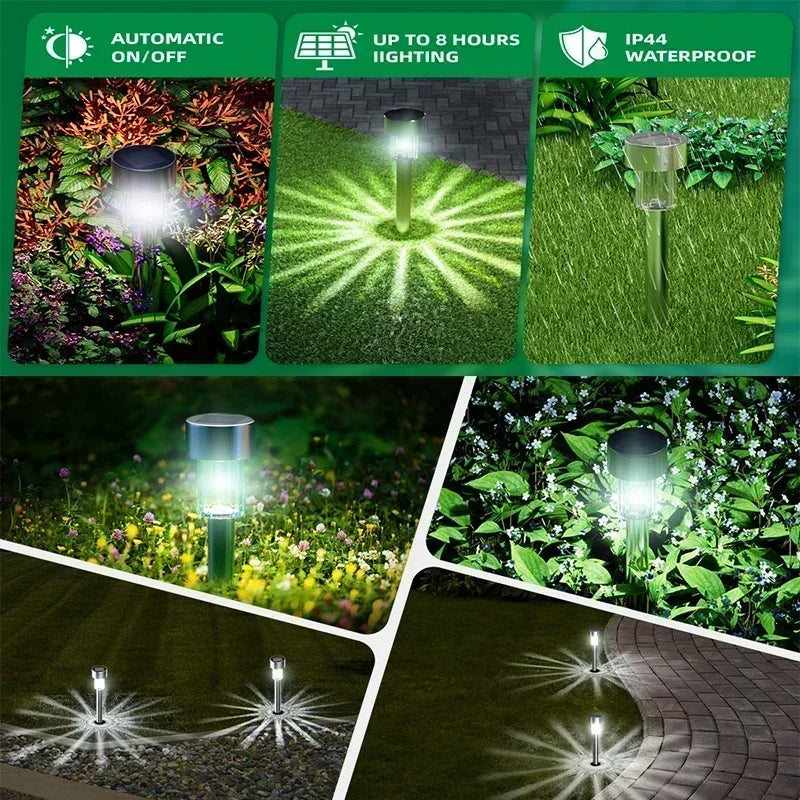 Vabena solarne lampy ogrodowe zewnętrzne - wodoodporne led na ścieżki i patio (10/20/30 szt.)