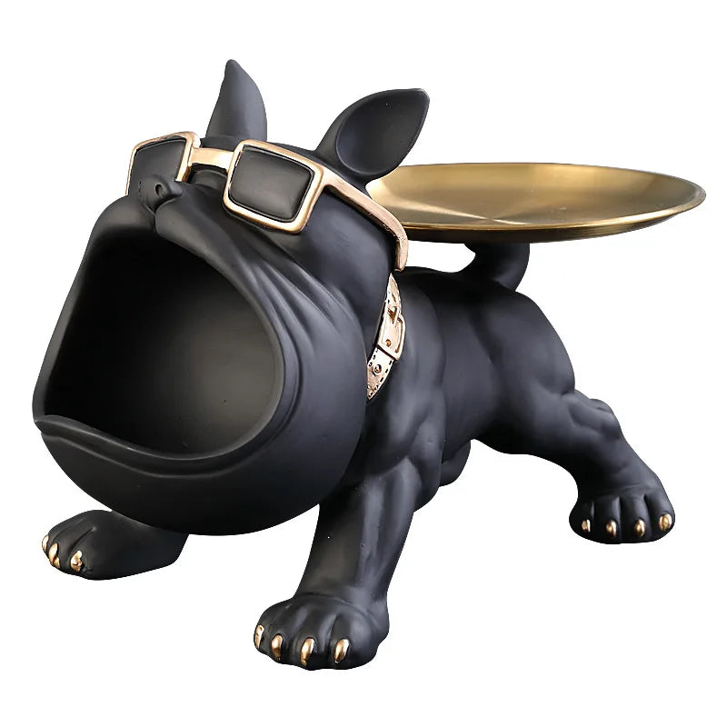 Statuetka buldoga skarbonka i schowek - figurka psa 30cm żywica