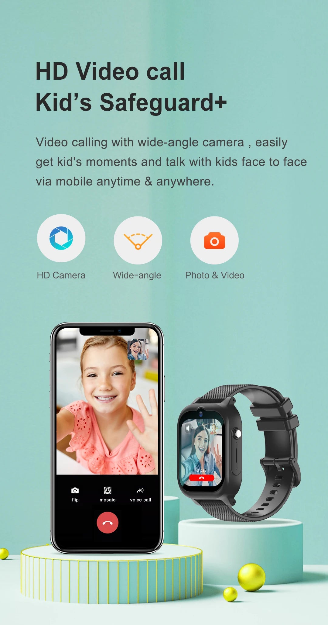 Smartwatch dla dzieci 4g gps: połączenia wideo sos – telefon dla dziecka