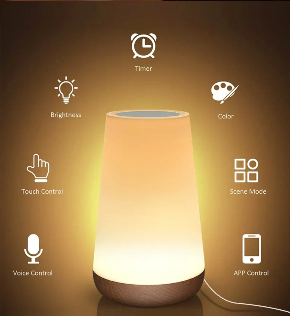 Inteligentna lampka nocna tuya wifi led - ściemniana lampa dotykowa z usb, alexa i google home