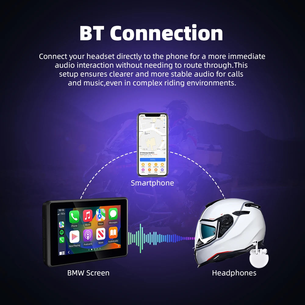 Ekiy bezprzewodowa nawigacja carplay android auto dla motocykli bmw gs & xr