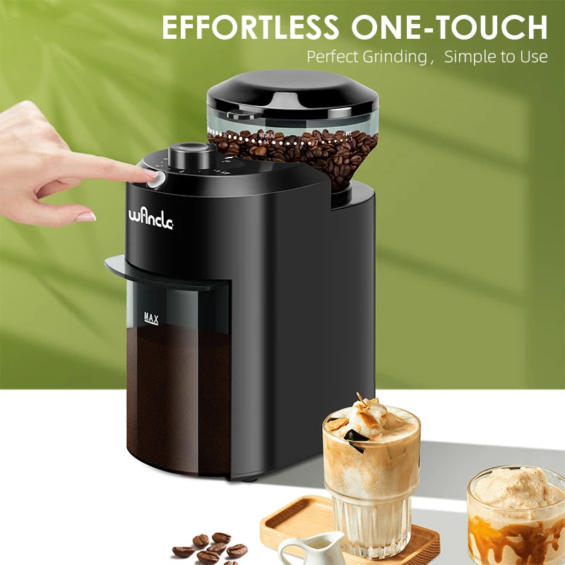 Wancle Electric Burr Coffee Grinder | Adjustable Conical Mill