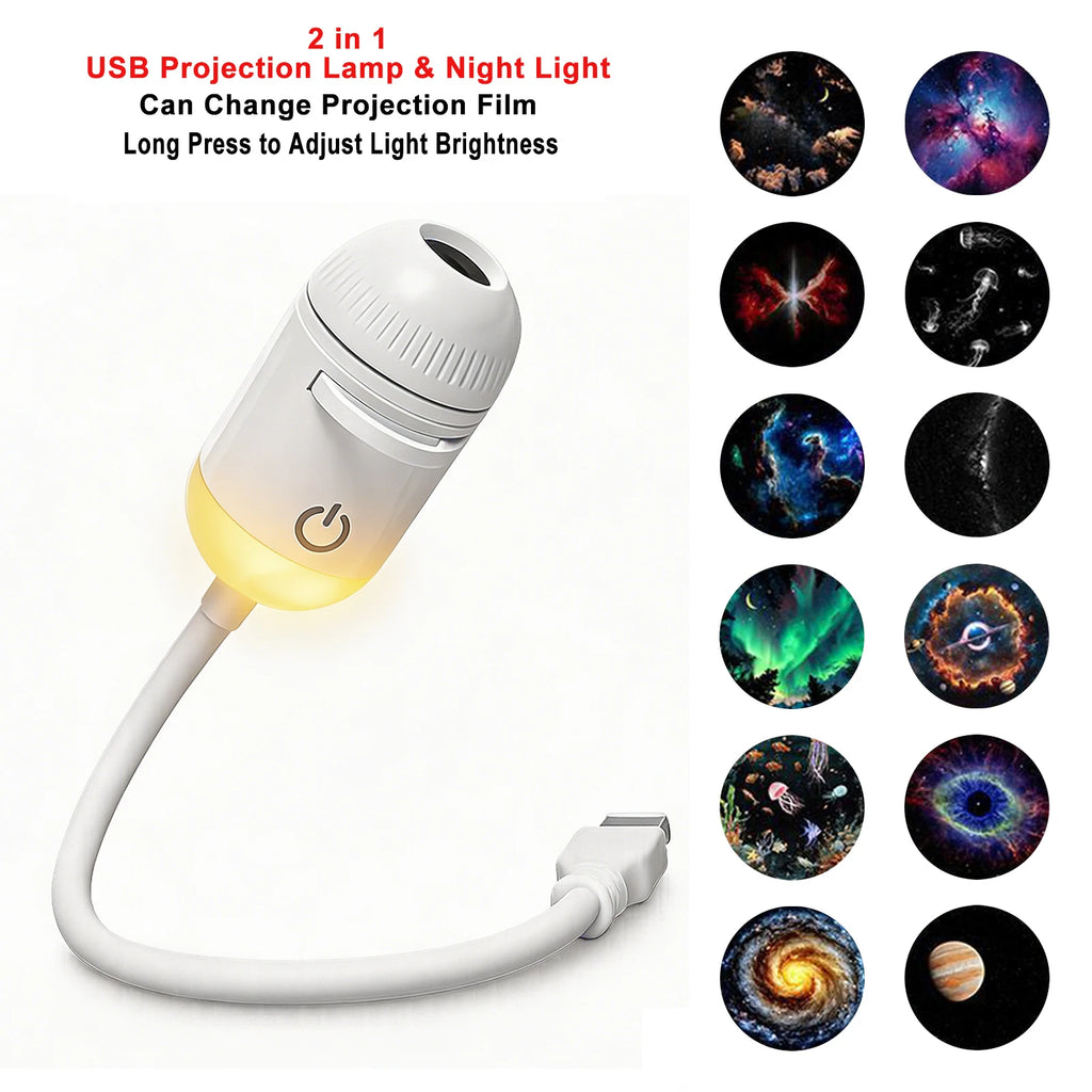 Projektor światła usb do samochodu | led oświetlenie wnętrza galaktyka saturn