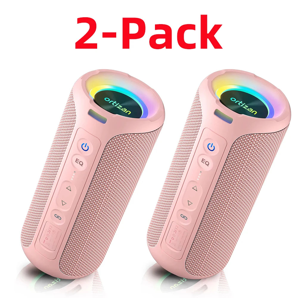 Ortizan głośnik bluetooth 40w wzmocniony bas ip7 wodoodporny zewnętrzny