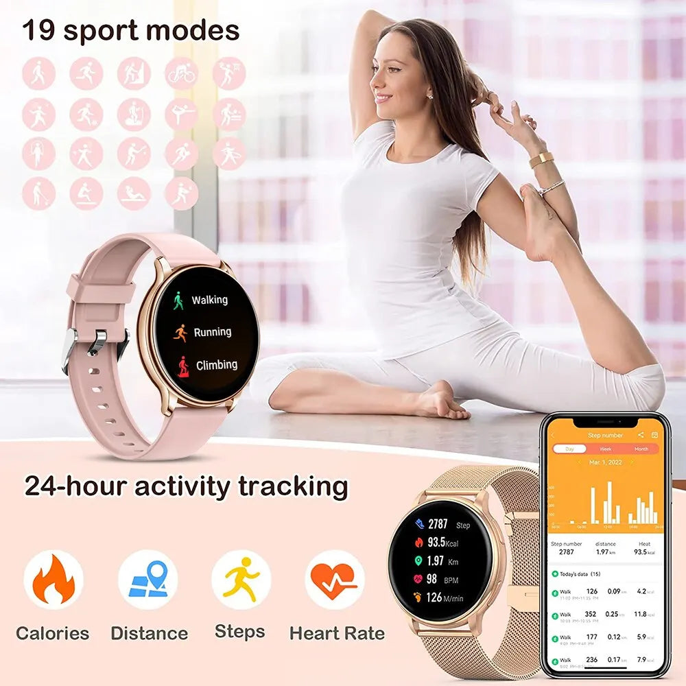 Mevaden inteligentne zegarki z rozmowami bluetooth, indywidualnymi tarczami i trackerami fitness y22