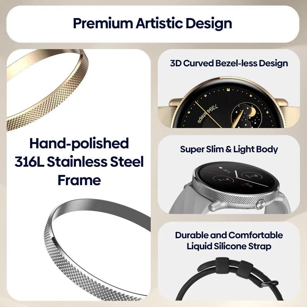 Zeblaze gtr 3 pro: smartwatch z połączeniami głosowymi, wyświetlaczem amoled i ramą ze stali 316l