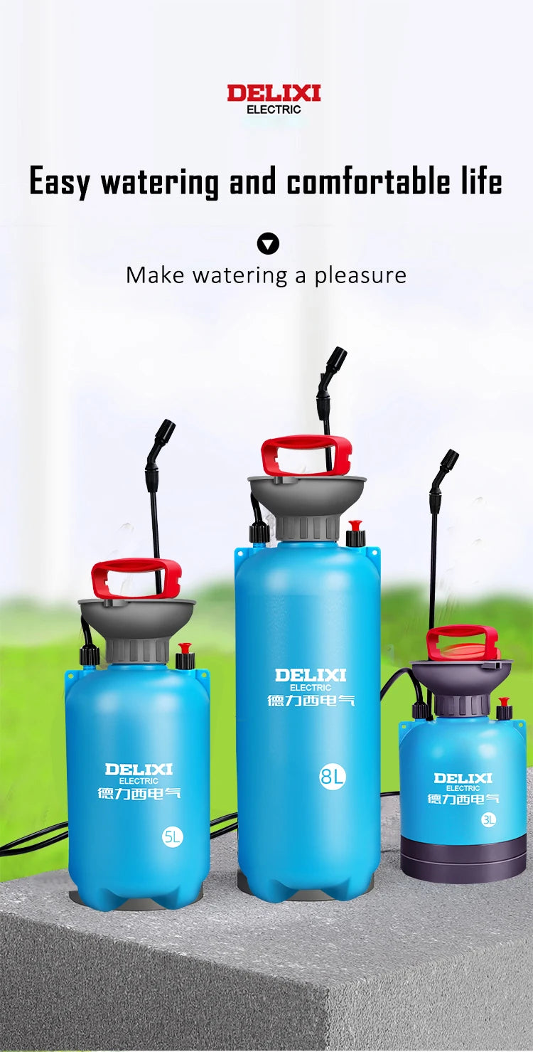 Opryskiwacz ogrodowy delixi electric 3/5/8l – wielofunkcyjny ciśnieniowy do trawnika i ogrodu